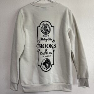 Crooks & Castles Crewneck Sweatshirt - House Of The Ruling Elite - Medium Cream